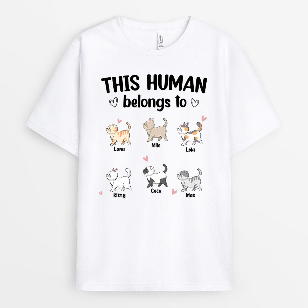 Human Belongs To - Personalised Gifts | T-shirts for Cat Lovers