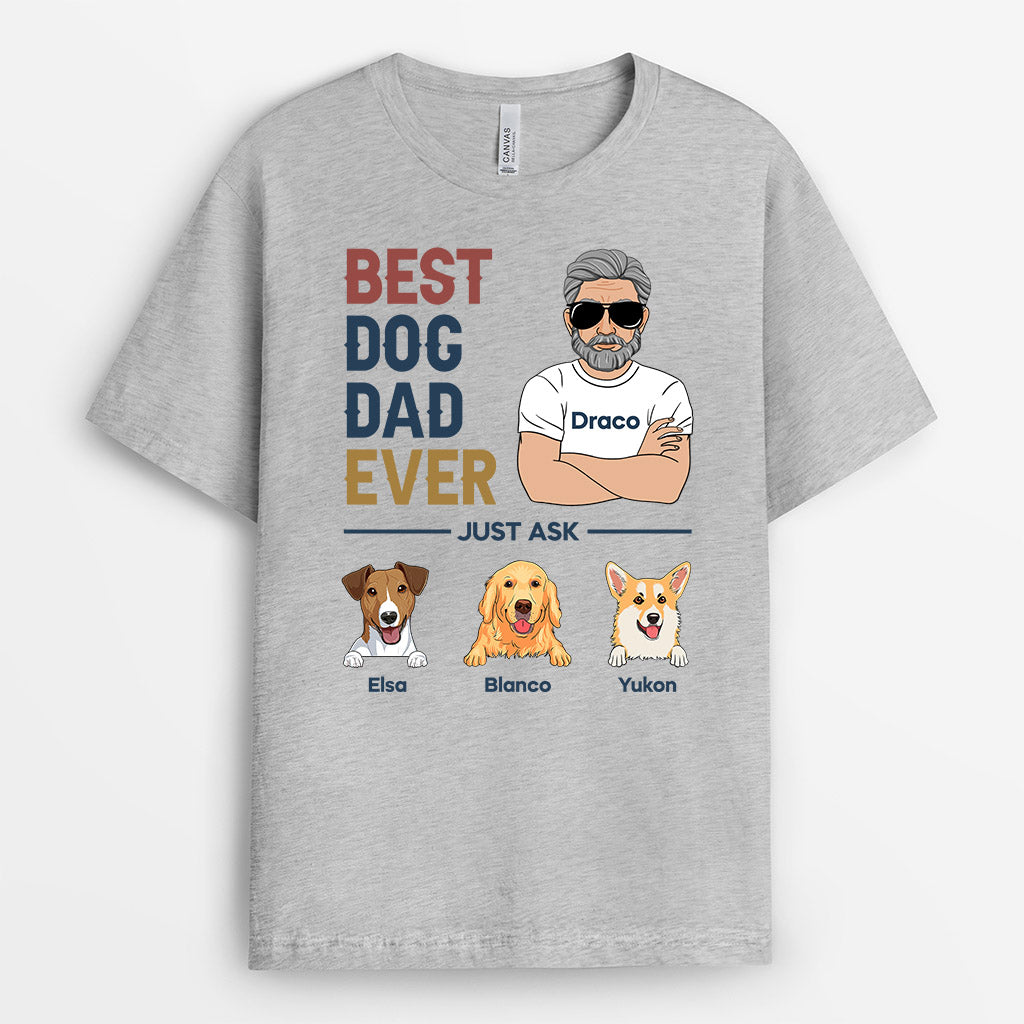 Best Dog Dad Ever - Personalised Gifts | T-shirts for Dog Lovers