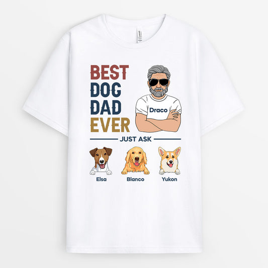 0309A108CUK2 Personalised T shirts presents Man Dog Lovers