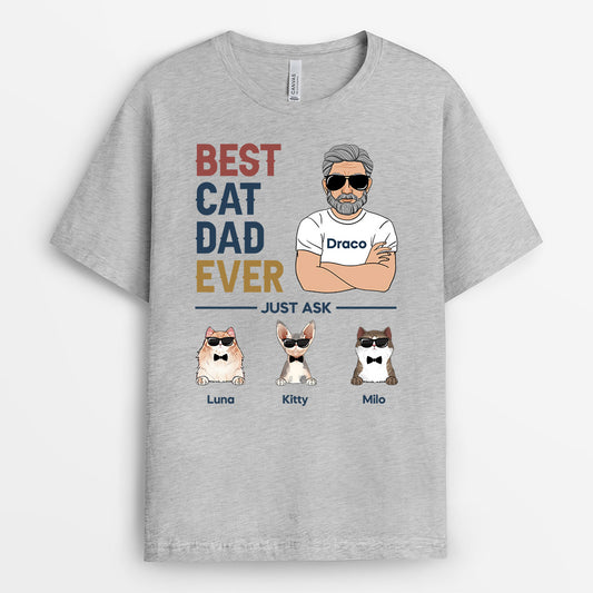 0309A108DUK2 Customised T shirts gifts Man Cat Lovers