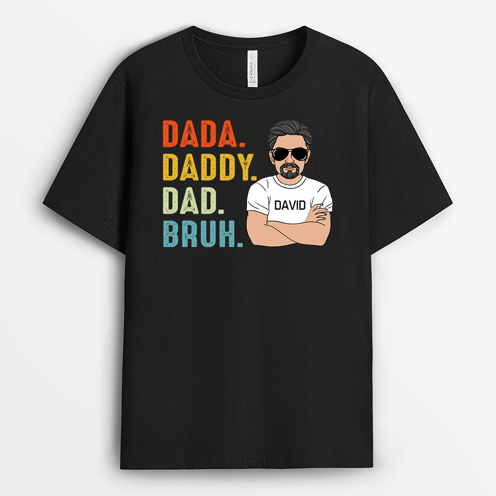 Dada Daddy Dad Bruh - Personalised Gifts | T-shirts for Grandpa/Dad -  Custom Chic UK