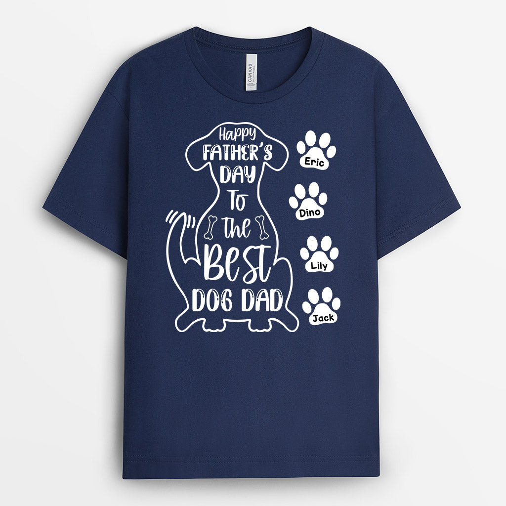 Happy Father's Day To Dog Dad - Personalised Gifts | T-shirts for Dog Lovers