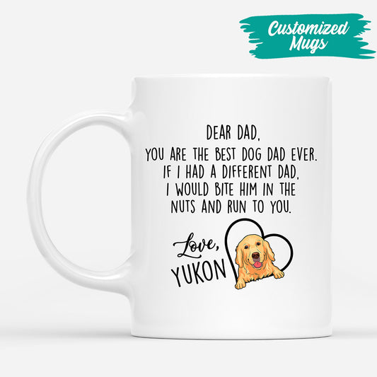 0338M950CUK2 Customised Mug presents Dog Grandpa Dad Text