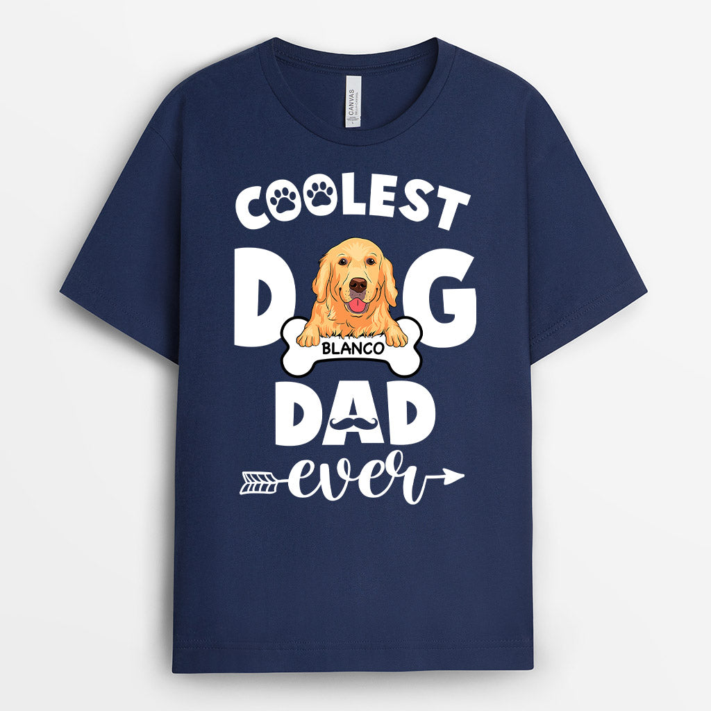 Coolest Dog Dad Ever - Personalised Gifts | T-shirts for Dog Lovers