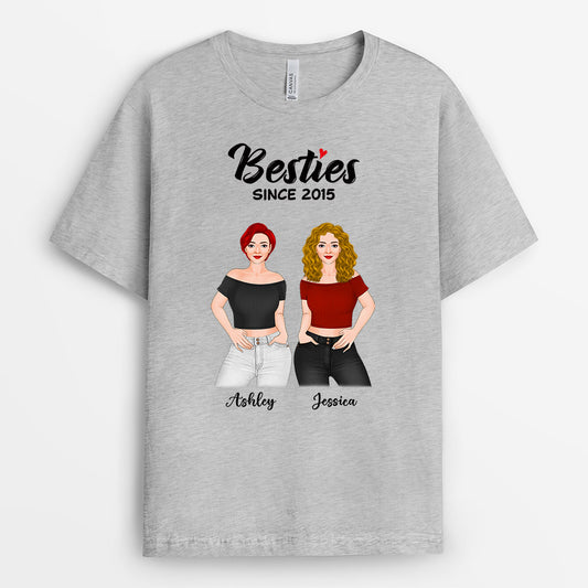 0370AUK1 Customised T shirts presents woman Besties