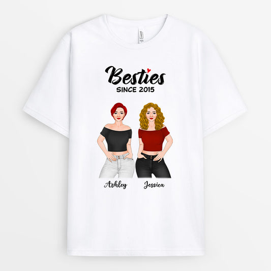 0370AUK2 Customised T shirts presents woman Besties