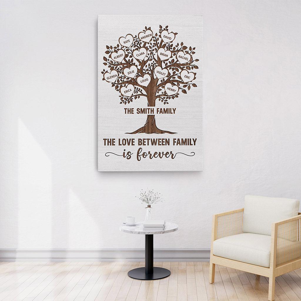 The Love Between Family Is Forever - Personalised Gifts | Canvas for Family