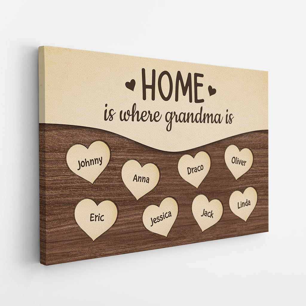 0380CUK2 Personalised Canvas Gifts House Mum Grandma