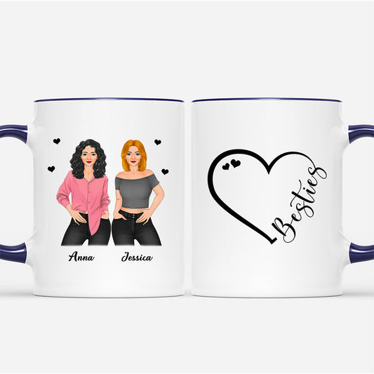 0388M147FUK1 Customised Mug gifts Besties Heart