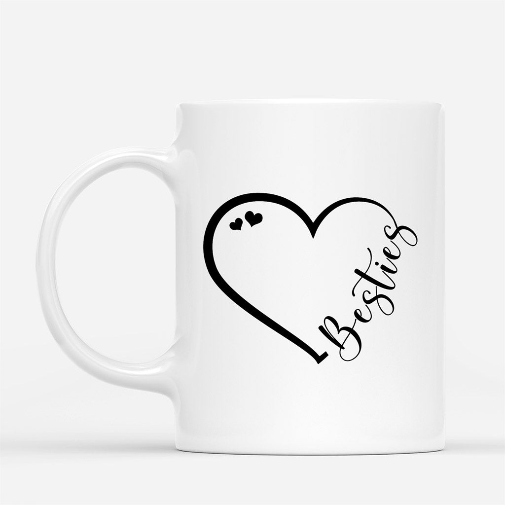 0388M147FUK3 Customised Mug presents Besties Heart