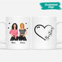 0388M147FUK4 Personalised Mug gifts Besties Heart