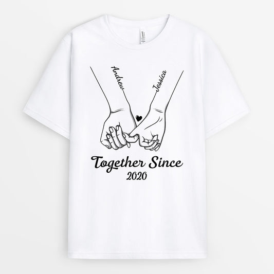 0415A207GUK1 Customised T shirts gifts Hand Couples Lovers