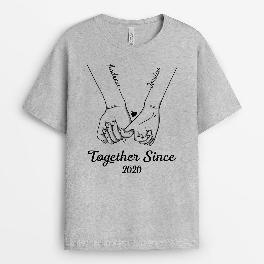 0415A207GUK2 Personalised T shirts presents Hand Couples Lovers