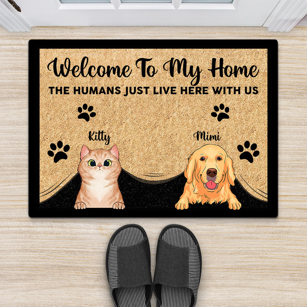 0419D508DUK2 Customised Doormats Gifts Dog Papa Grandpa