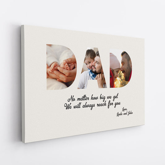 0423C240BUK2 Customised Canvas Gifts Text Dad Photo