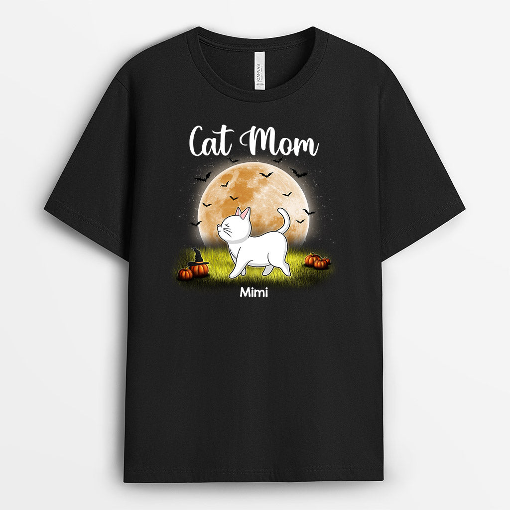 Cat Mom - Personalised Gifts | T-shirt for Halloween