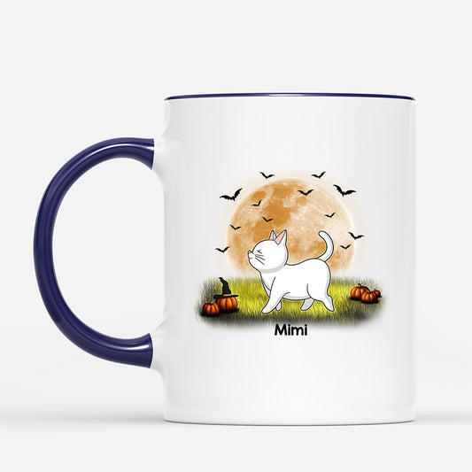 0426M508AUK1 Personalised Mug gifts Cat Lovers Halloween