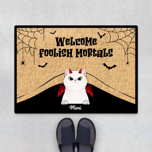 0431D588DUK1 Personalised Doormats Gifts Ghost Halloween