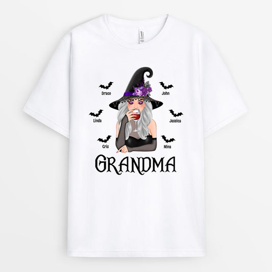 0435A267AUK1 Personalised T shirts Gifts Mom Witch Halloween