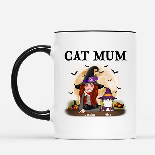 0436M280DUK2 Customised Mug Gifts Cat Mom Halloween