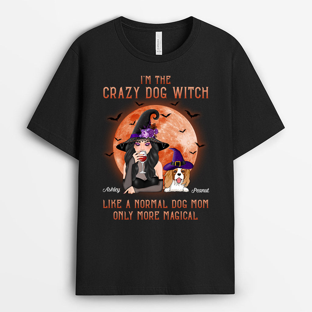 0440A237CUK2 Personalised T shirts Gifts Dog Mom Witch_68d8c8ae 4b65 4df4 af6d cd3bb05777fb