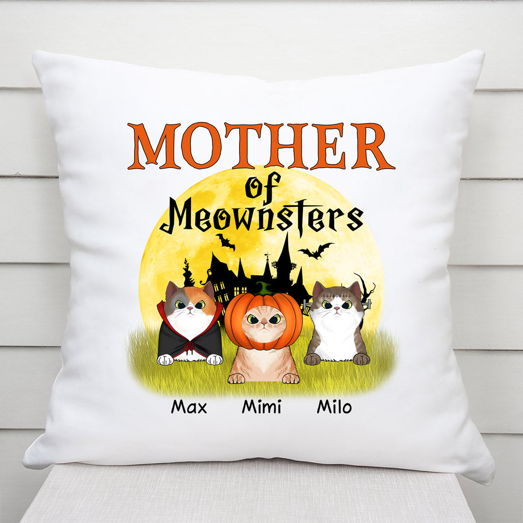 Mother of Meownsters - Personalised Gifts | Pillow for Halloween - 0448P538D