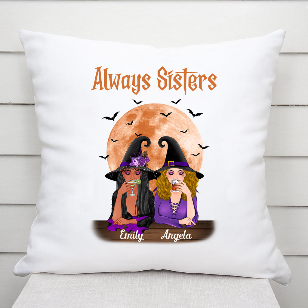 Always Sisters Witches Besties - Personalised Gifts | Pillow for Halloween