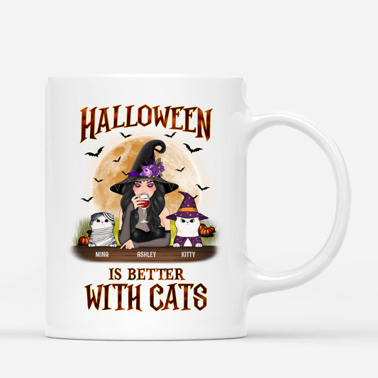 0452M235DUK2 Customised Mug Gifts Cat Mom Halloween