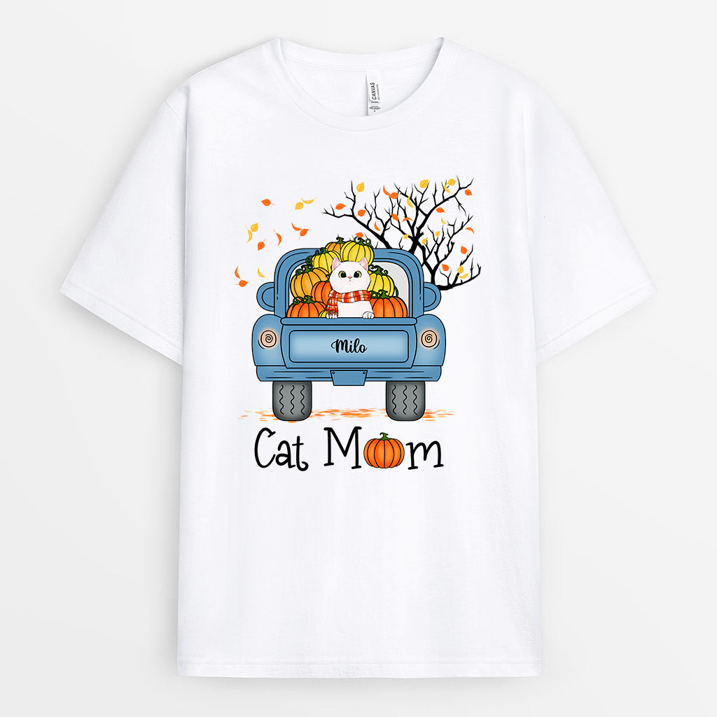 Fall Season Cat Mom - Personalised Gifts | T-shirts for Cat Lovers
