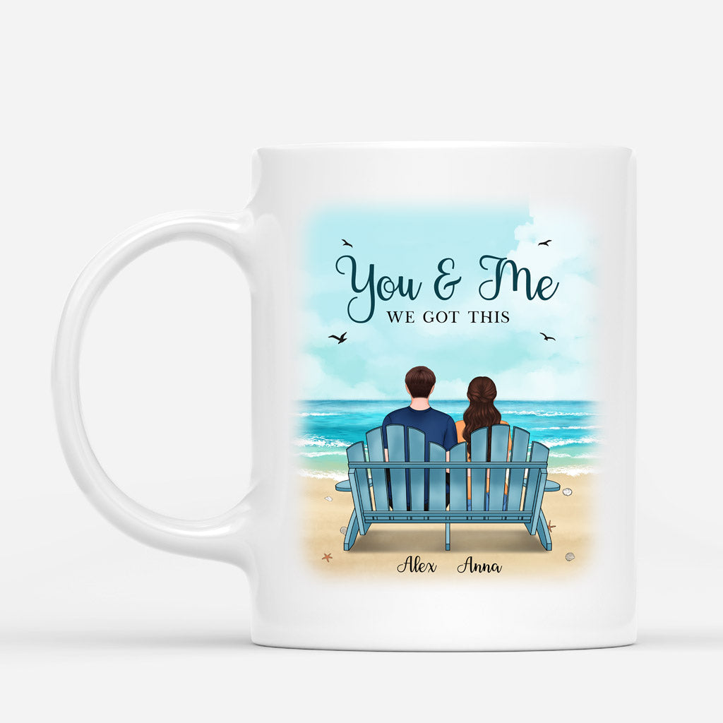 0482M535GUK2 Customised Mug Presents People Couples Beach