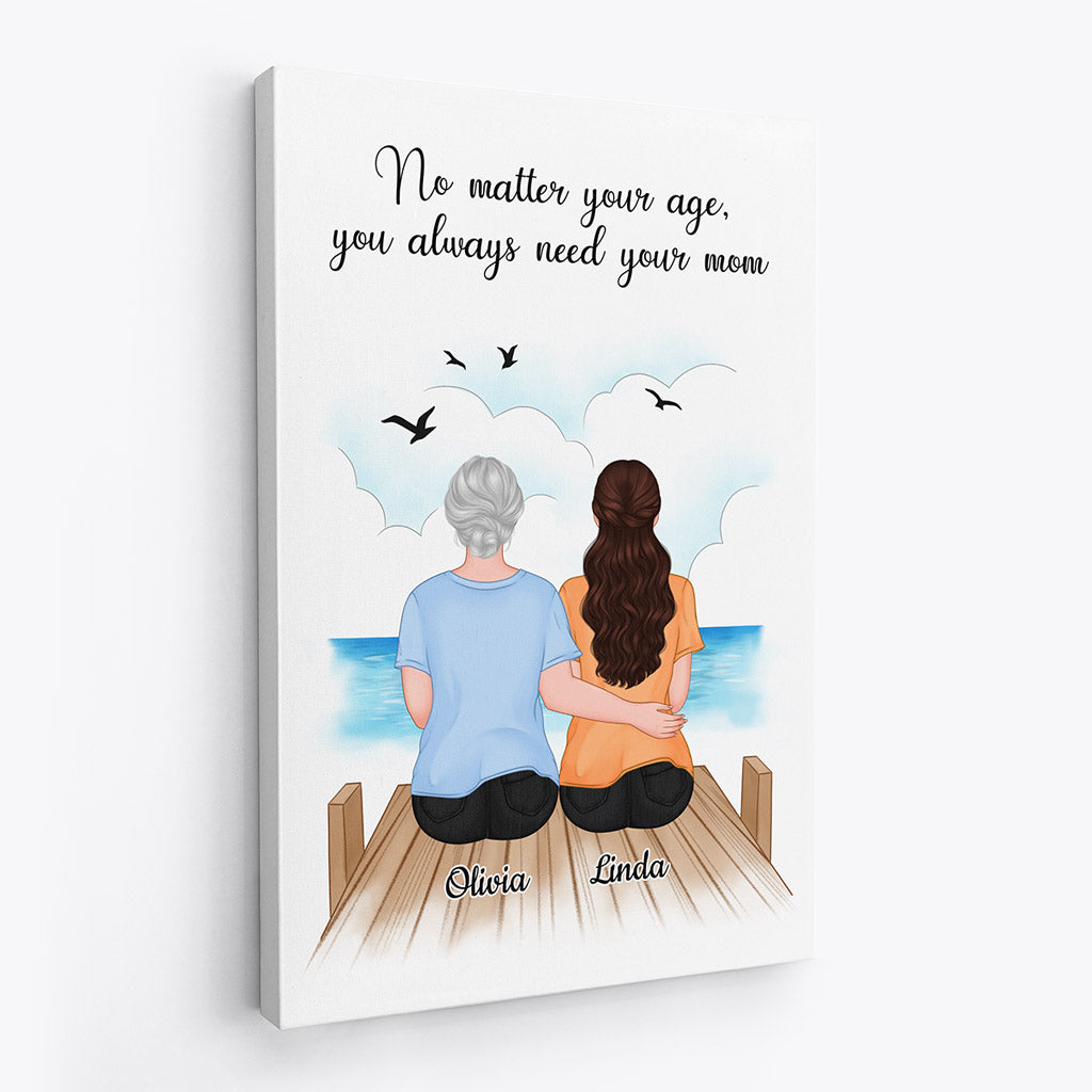 First My Mother Forever My Friends - Personalised Gifts | Canvas for Grandma/Mum