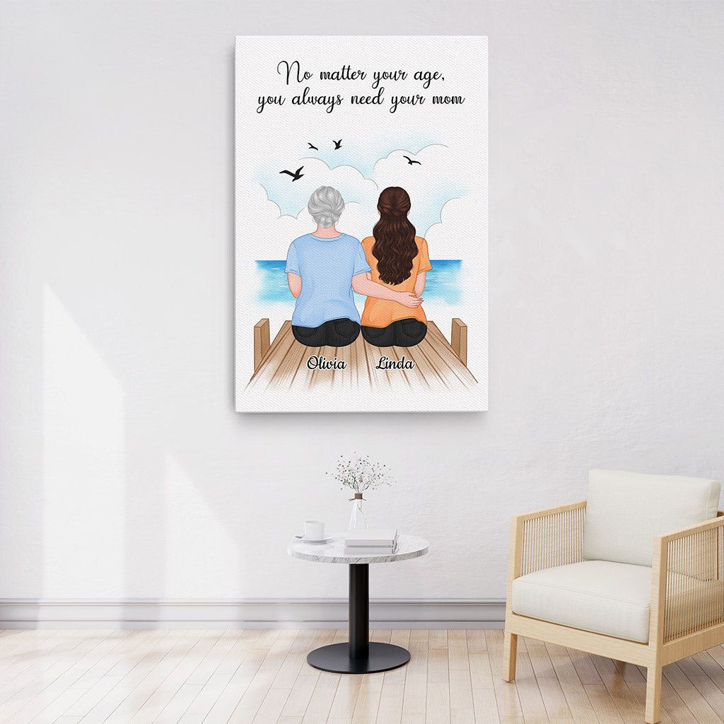 First My Mother Forever My Friends - Personalised Gifts | Canvas for Grandma/Mum