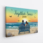 0489C595GUK2 Personalised Canvas Gifts People Couples Beach