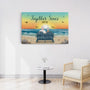 0489C595GUK3 Personalised Canvas Gifts People Couples Beach