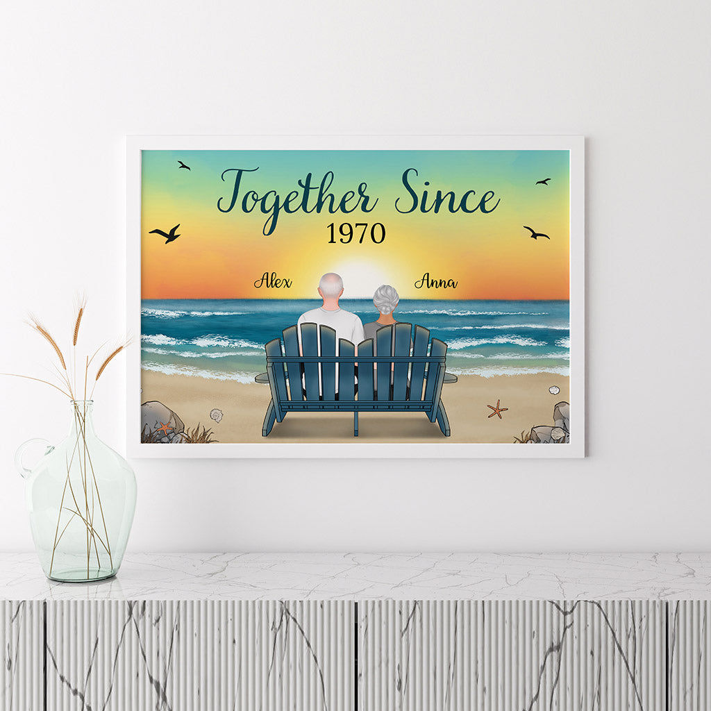 0489S595GUK3 Customised Posters Presents People Couples Beach