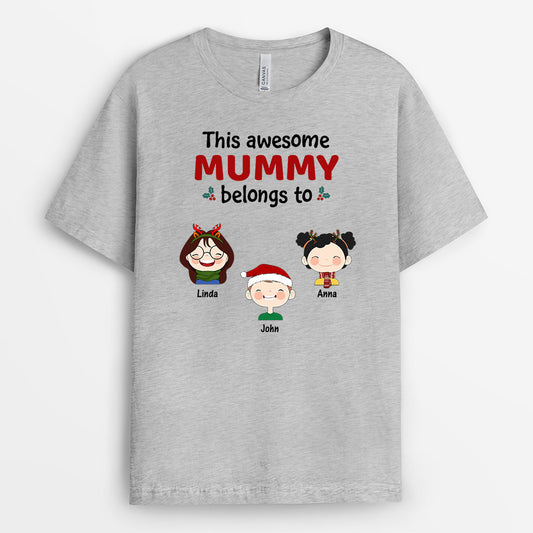 0494AUK3 Personalised T shirts gifts Kid Grandma Mom