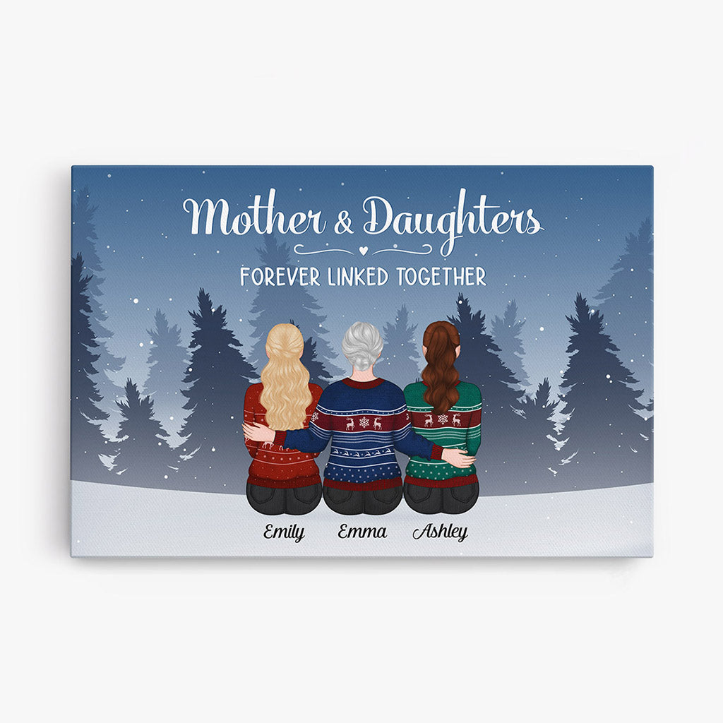 Mother And Daughters - Personalised Gifts | Canvas for Grandma/Mum Christmas