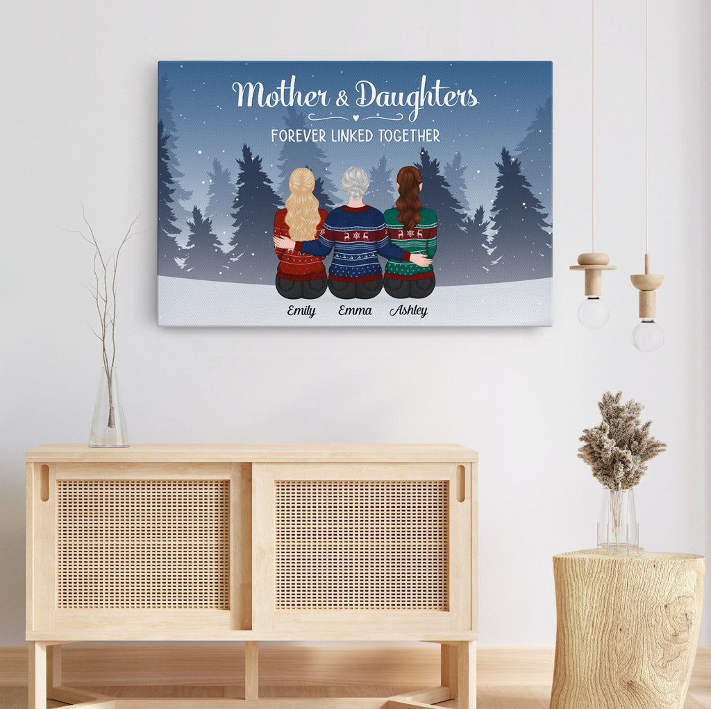 Mother And Daughters - Personalised Gifts | Canvas for Grandma/Mum Christmas