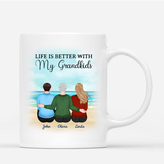 0514MUK1 Personalised Mug Gifts Grandkids Grandma Grandad Christmas