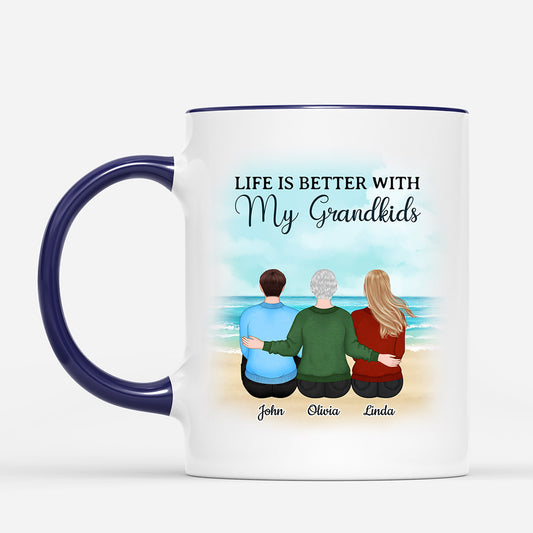 0514MUK2 Personalised Mug Gifts Grandkids Grandma Grandad Christmas