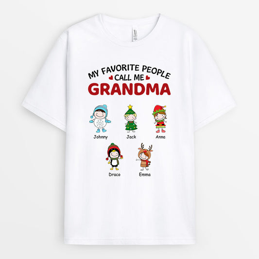 0520AUK1 Personalised T shirtsss Gifts Grandkids Grandma Mom Christmas