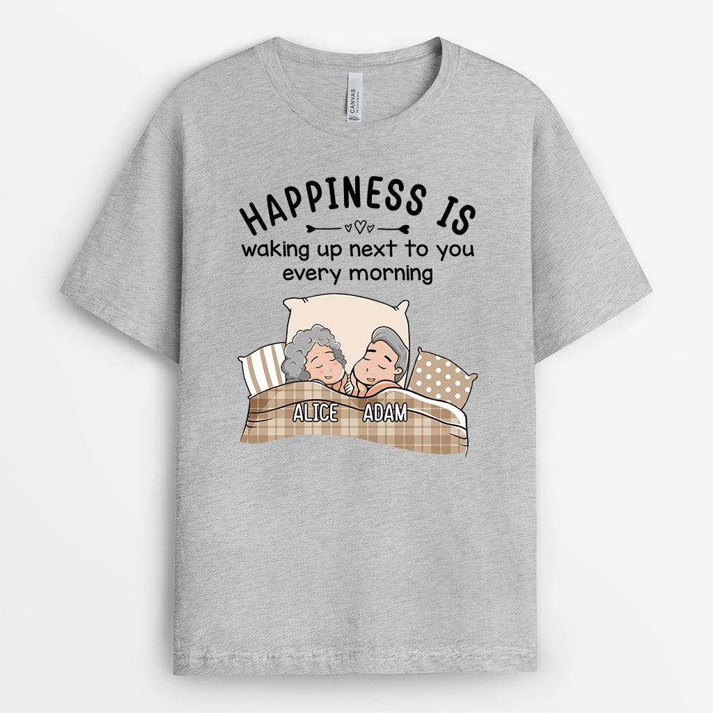 Happiness Is - Personalised Gifts | T-shirts for Couples/Lovers