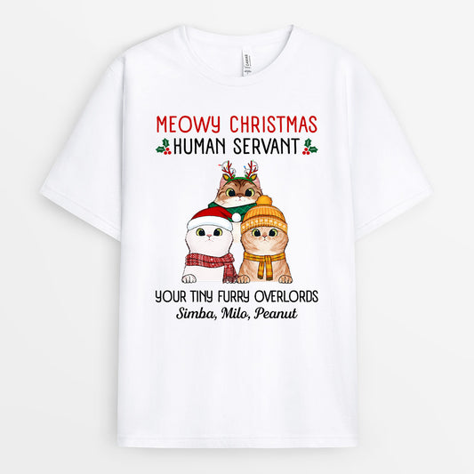 0544AUK1 Personalised T shirts Gifts Cat Mum Cat Lovers Christmas