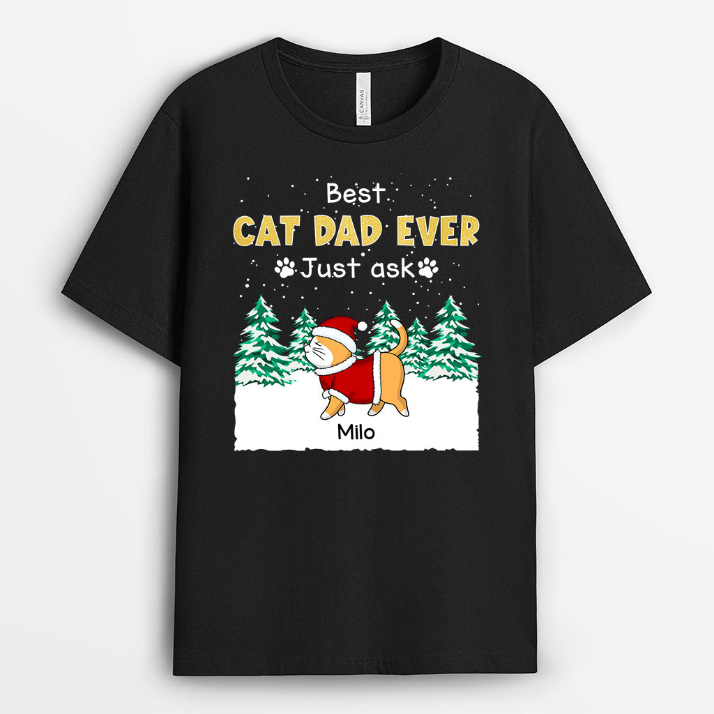 0545AUK2 Personalised T shirts Gifts Cat Mum Cat Lovers Christmas