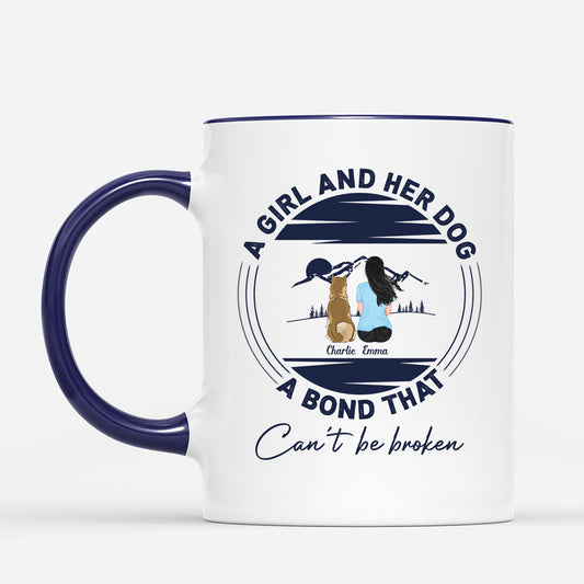 0548MUK3 Personalized Mugs Gifts Sitting Dog Dog Lovers