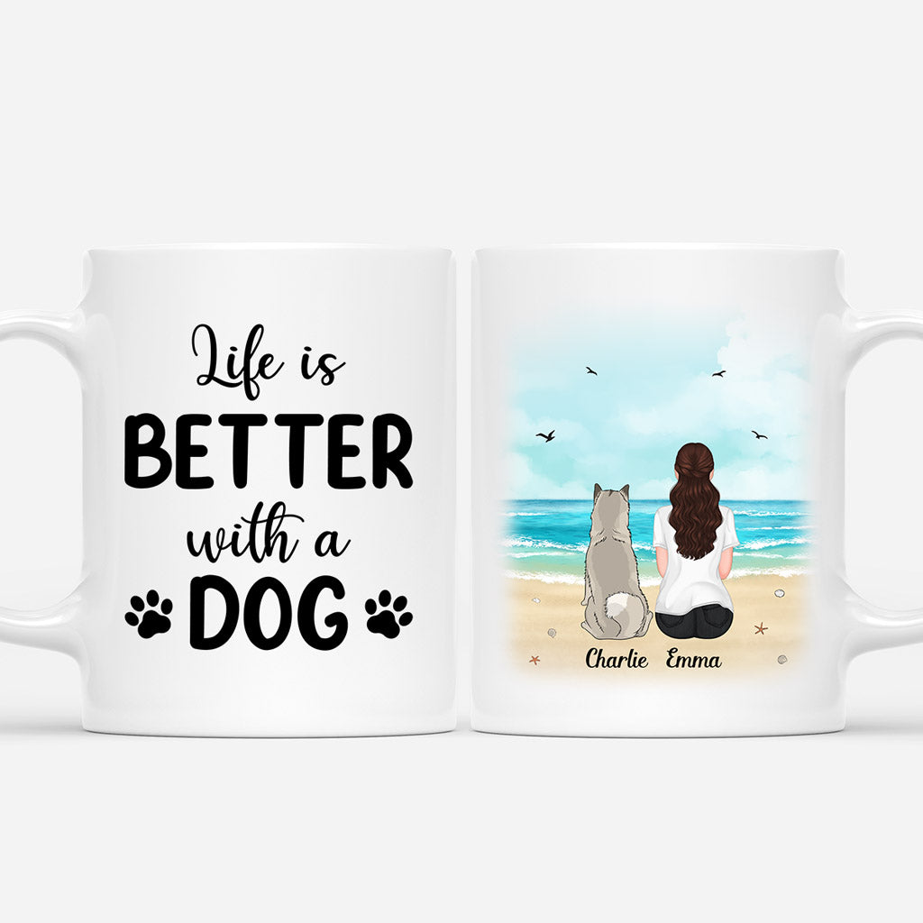 Life Is Better With A Dog - Personalised Gifts | Mug for Dog Lovers