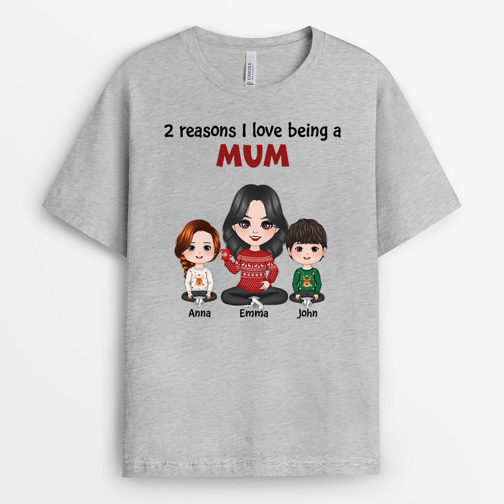 Reasons I Love Being A Mum - Personalised Gifts | T-shirts for Grandma/Mum