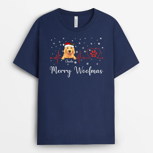 0566AUK1 Personalised T shirts Gifts Dog Dog Lover Christmas