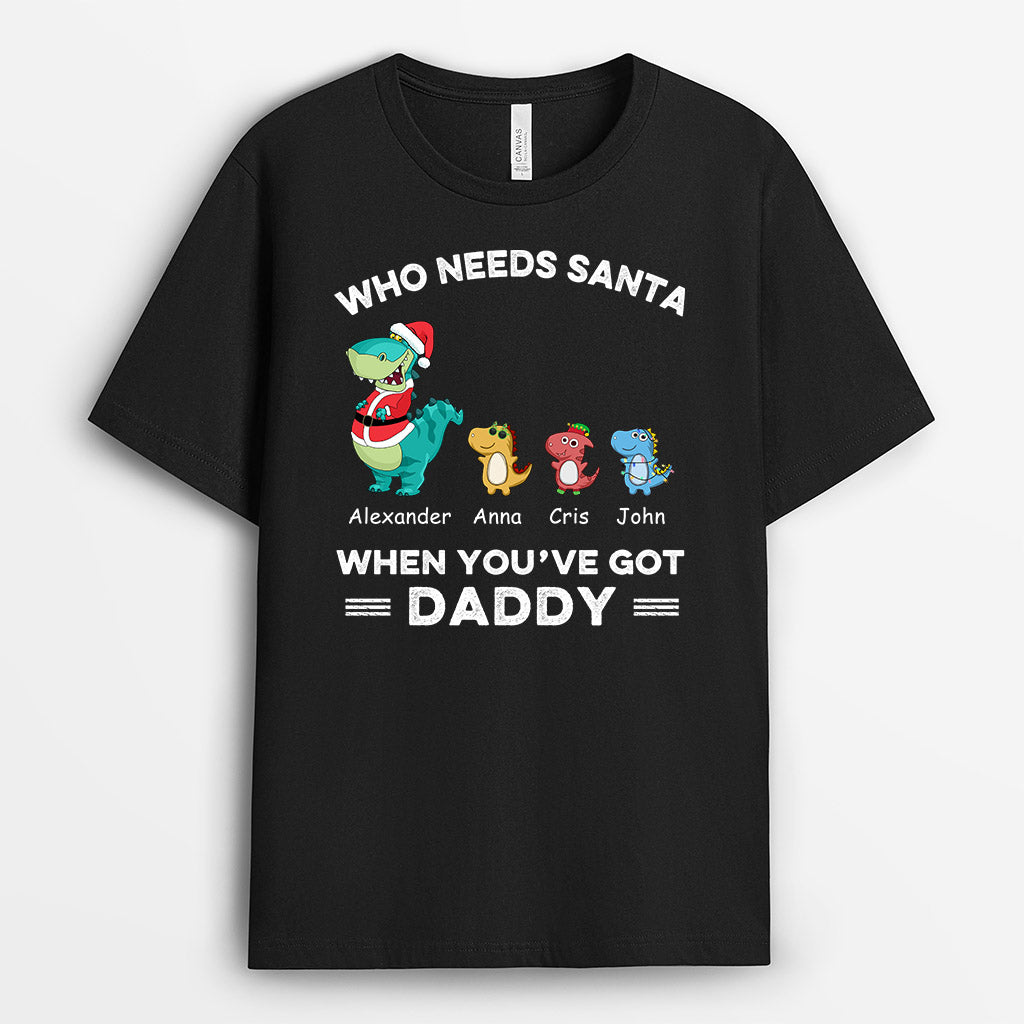 Who Needs Santa When You've Got Grandad - Personalised Gifts | T-shirts for Grandad/Dad Christmas