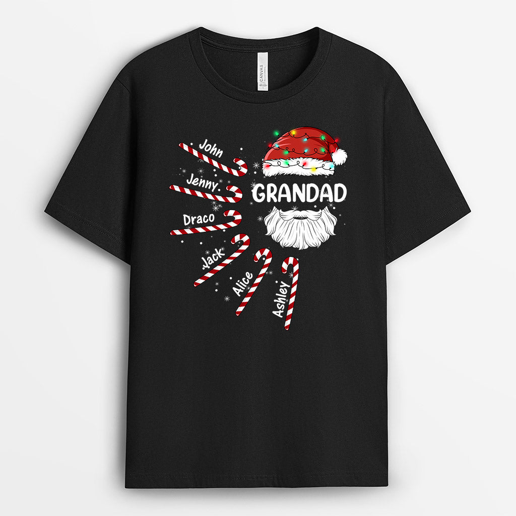 0586AUK1 Personalised T shirts Gifts Grandparents Grandma Grandad Christmas